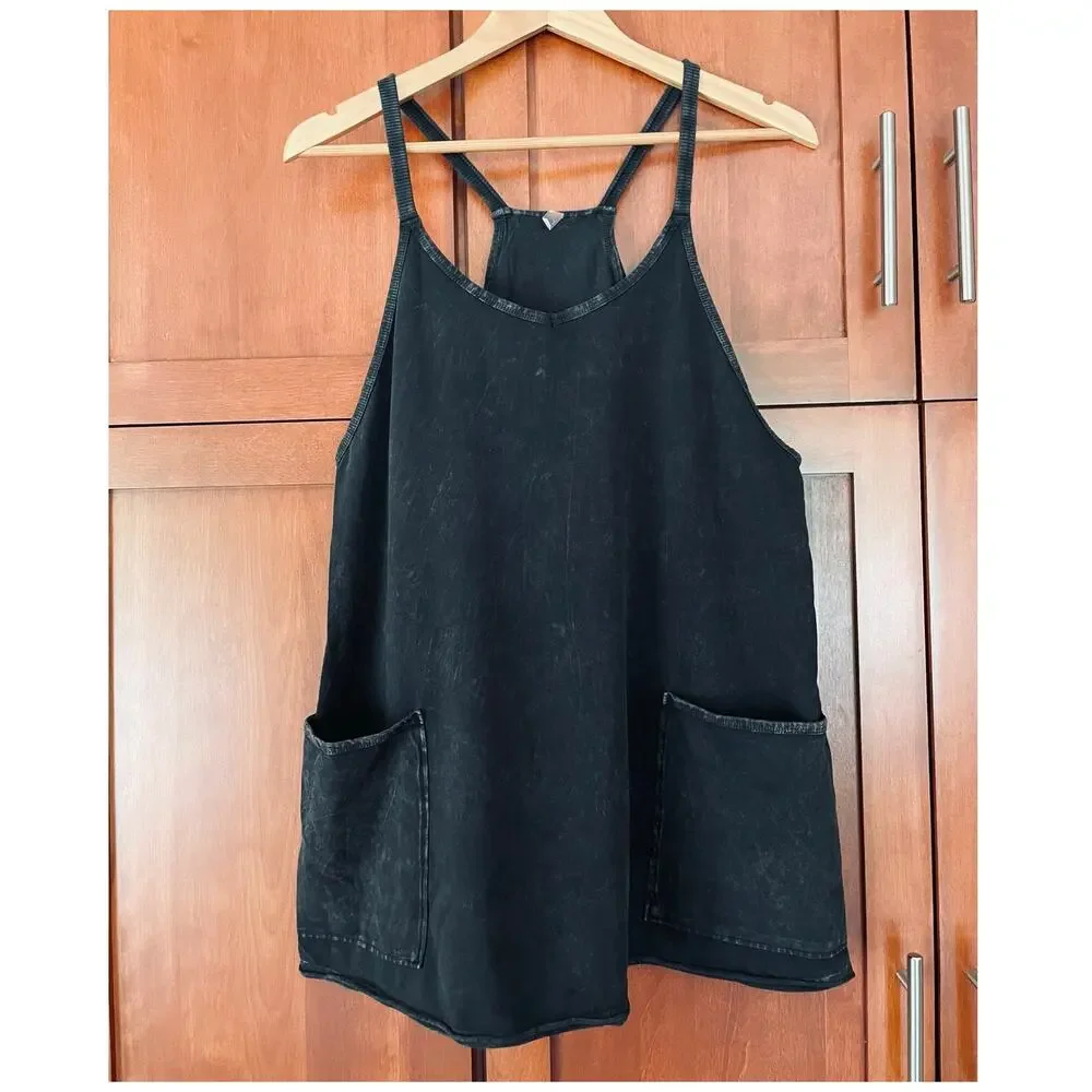 Free People Movement Hot Shot Mini Dress Built In Shorts Black Size Small